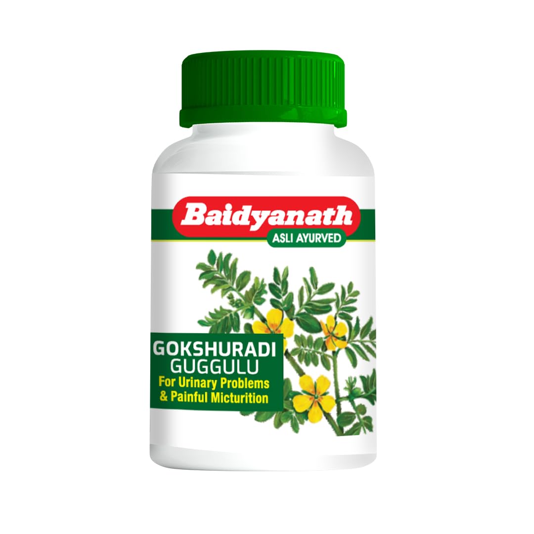 Baidyanath Gokshuradi Guggulu – 80 Tablets | Ayurvedic Formula for Kidney & Urinary Health | Supports Urinary Tract, Bladder & Urine Flow | With Gokhru, Haritaki & Amla |