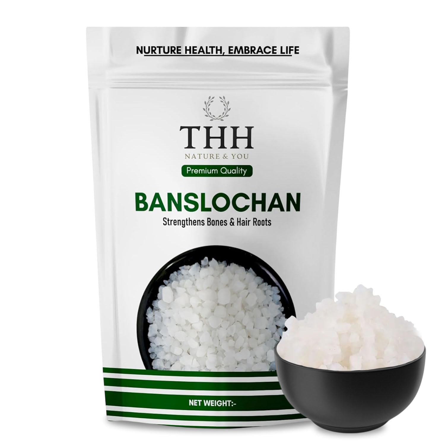 THH Organic Tabashir – Vanslochan – Banslochan (900g)| 100% Pure Vanshlochan For Strengthen Bones & Hair Roots|No Added Colors, Preservatives