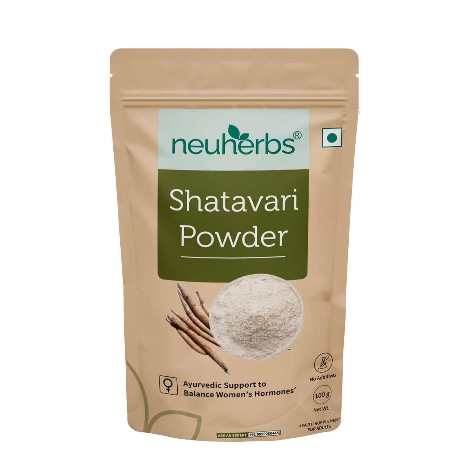 Neuherbs Shatavari Powder | Ayurvedic Support To Balance Women’s Hormones | Herbal Supplement | Good For Healthy Digestion & Reproductive System – 100g