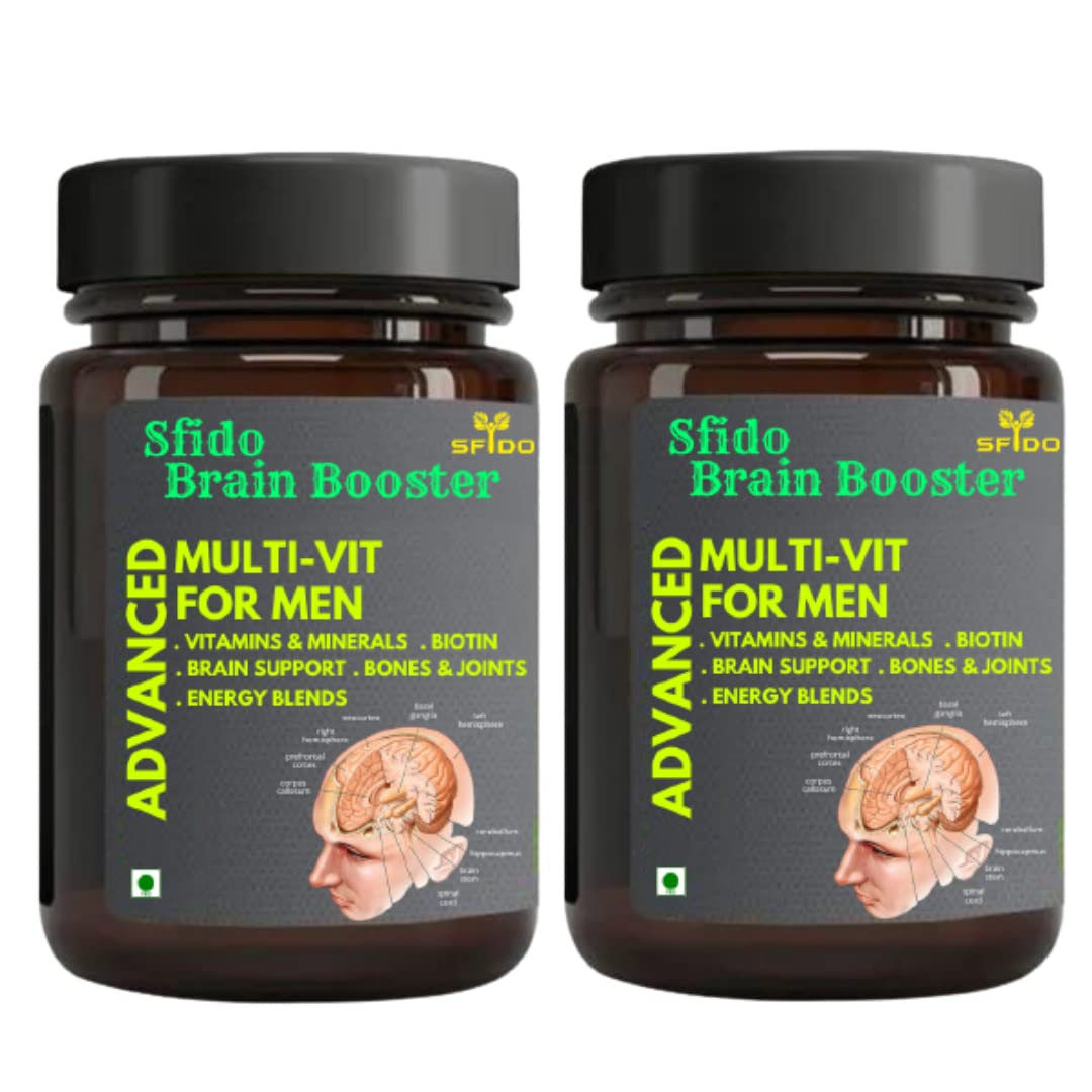 Sfido Brain Booster | Brain And Memory Power Booster | Improve Brain Function | Ayurvedic Product | Capsule | Pack of 2