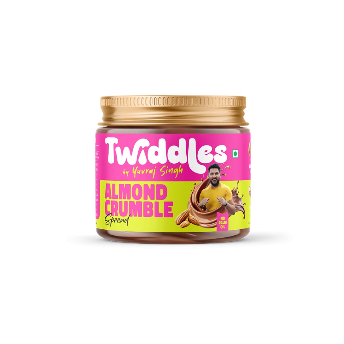 Twiddles by Yuvraj Singh Almond Butter,Chocolate,100 G|Smarter Kids|16G Protein |Brain Boosting|Zero Palm Oil|Healthiest Chocolate Spread|Goodness Of Millets|Mom’S Choice For Breakfast,100 Gram