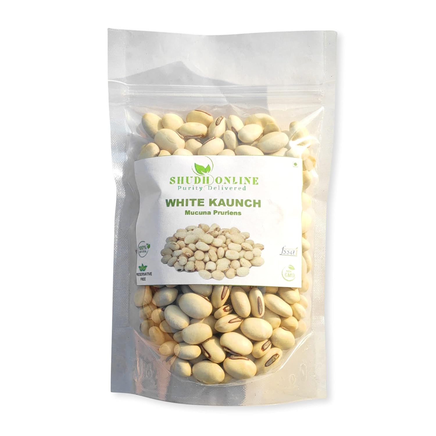 Shudh Online White Kaunch beej, Konch Seed, Safed Koch ke beej (250 Grams), Alkushi, Kauch, Mucuna Pruriens, Velvet Beans, Kapikachhu, Cowitch, Cowhage