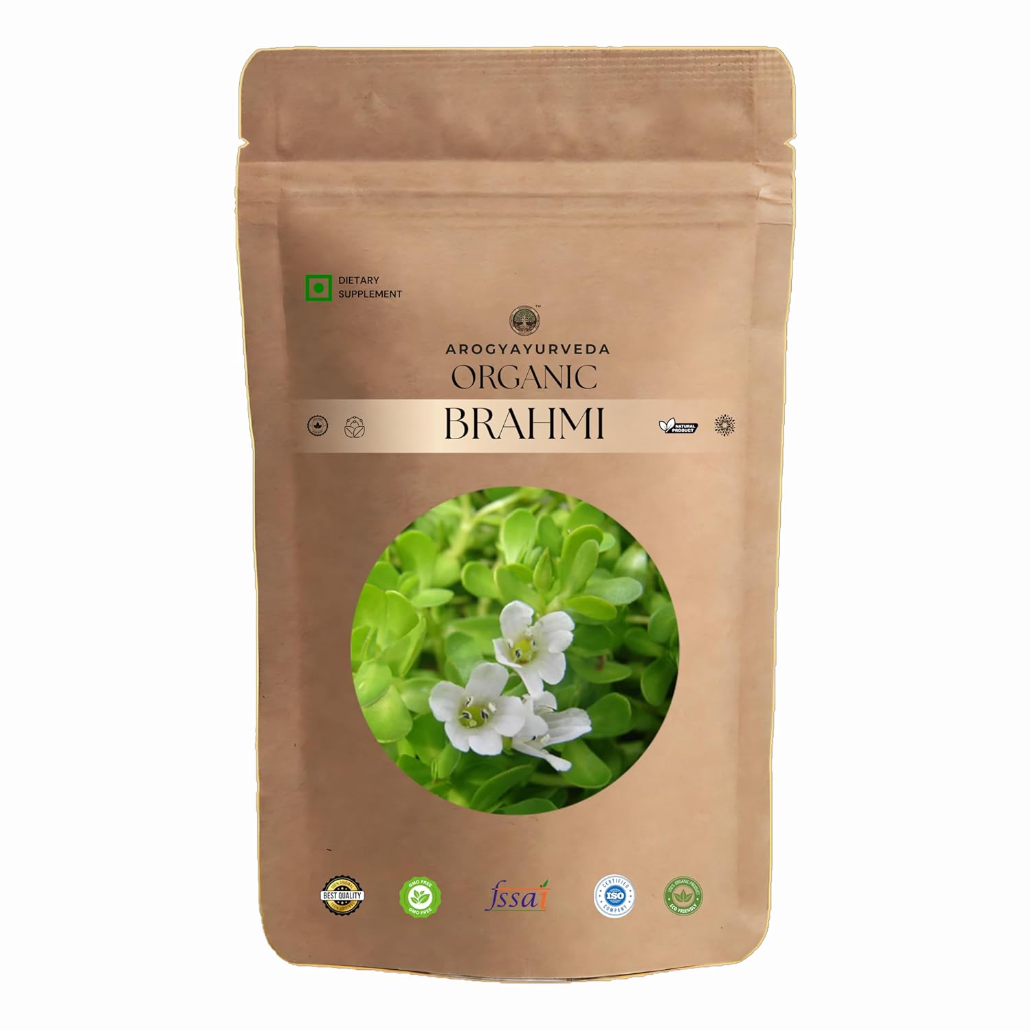 Arogyayurveda Brahmi – Brain Tonic for Memory, Focus & Mental Calmness, 100gm Whole