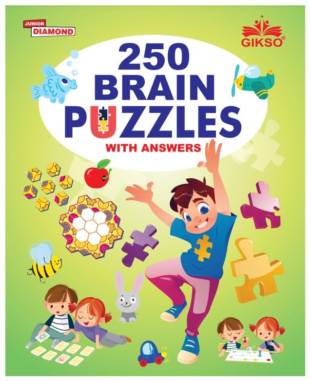 250 Brain Puzzles Book – Brain Booster Activity Book for Kids 3 – 5 Years Old (English)