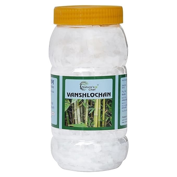 Nature’s Chef Organic Bansalochan, Vanslochan, Tabashir, Silicic Acid Crystal (Pack of 2,800 Gram)