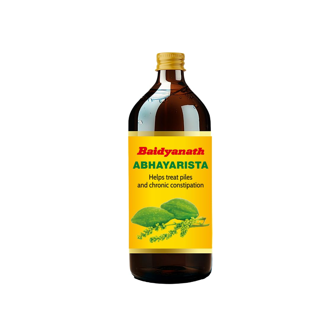 Baidyanath Abhayarishta – 450ml |Constipation Relief | Aids in Detoxification | Useful In Piles & Constipation Relief Tonic