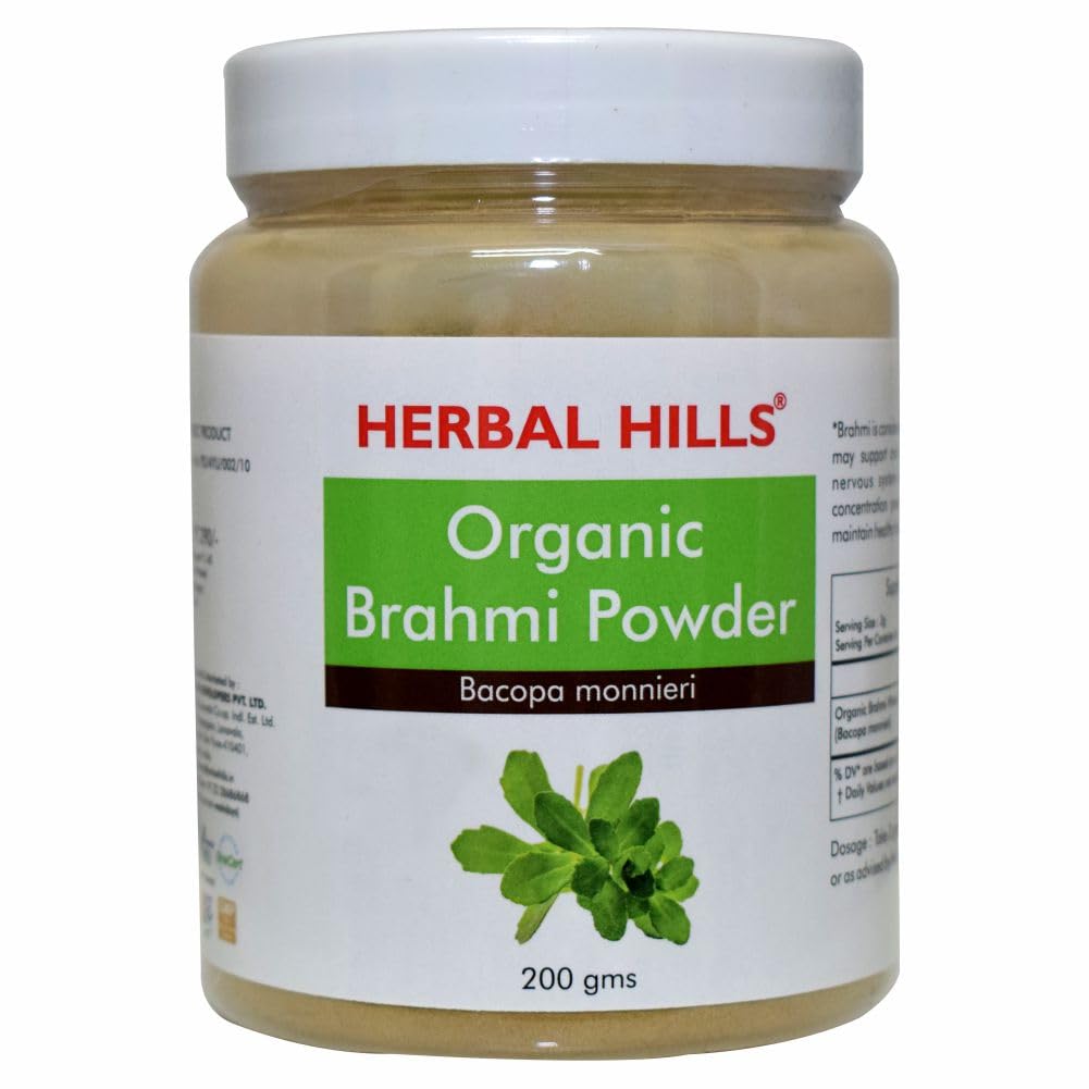 Herbal Hills Brahmi Powder | 200 gms | Superfood For Healthy Hair