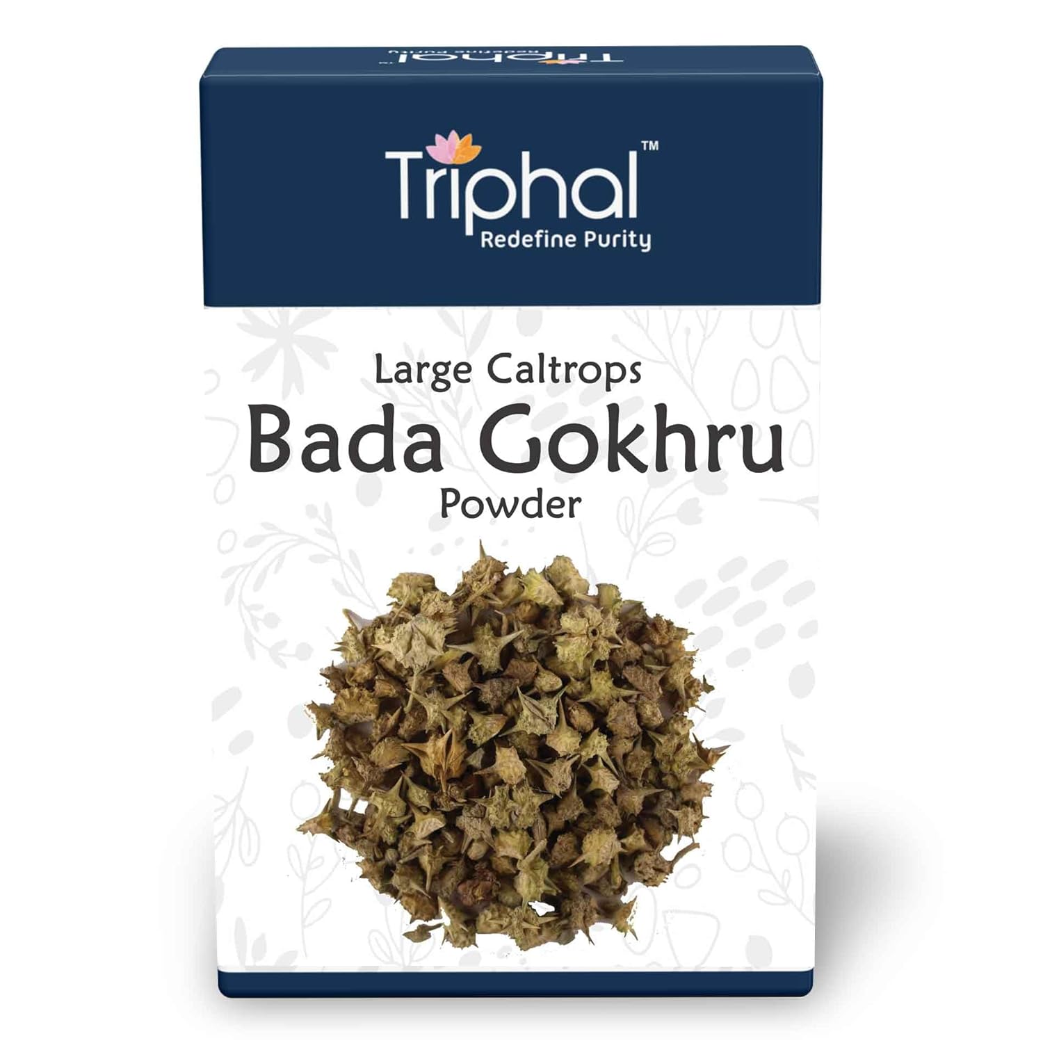 TRIPHAL Bada Gokhru Churna – 100g | Organic Himalayan Gokshura Powder With Maximum Potency Palleru – Nerunjil Non GMO Natural and Pure | For Vitality and Wellbeing