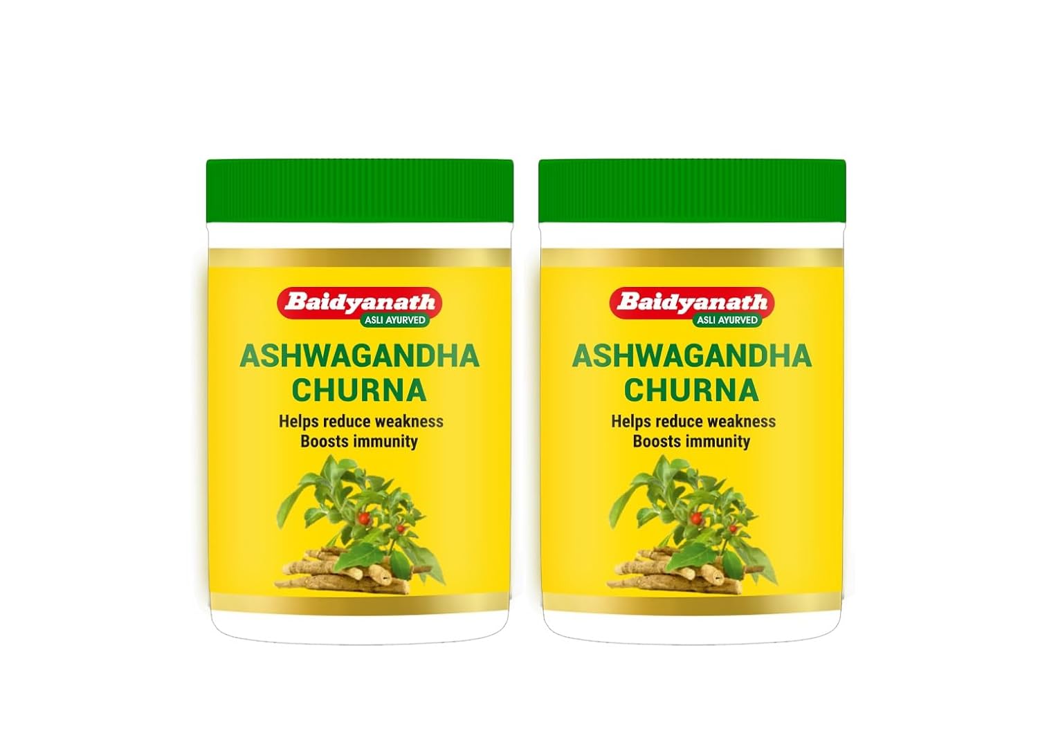 Baidyanath Ashwagandha Churna | Helps Boost Strength, Stamina & Energy | Stress Relief | Made with 100% Pure Ashwagandha – 100g (Pack of 2)