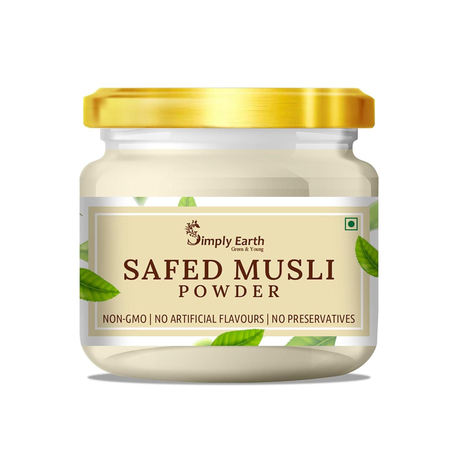 Simply Earth Organic Safed Musli Root Powder | Ayurvedic for Stamina, Performance & Energy | Siva Musli Podi/Shweta Musli Hudi | No Added Preservatives – 100 GM