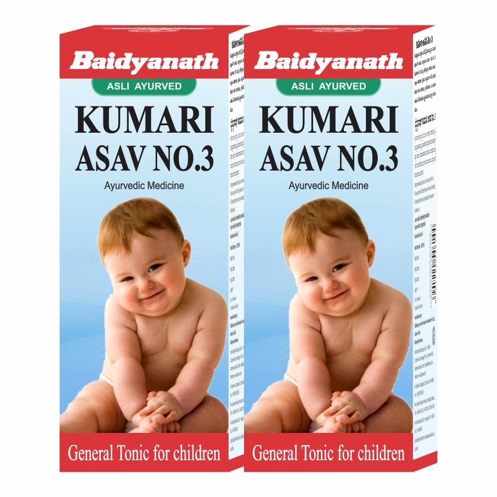 Baidyanath Kumari Asav No.3 | General Tonic for Children – 200 Ml (Pack Of 2)
