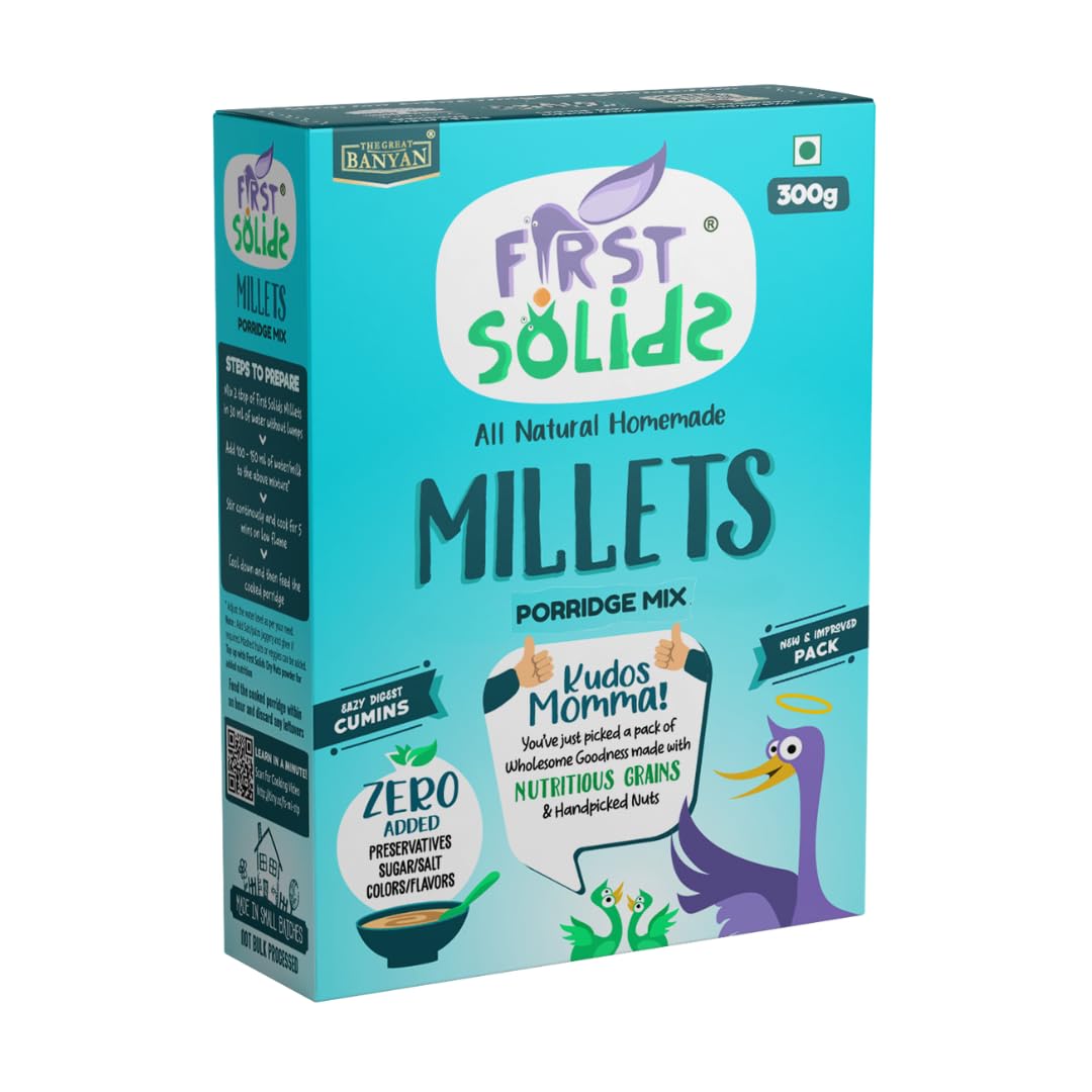 First Solids Millets Porridge Mix – Natural Homemade Traditional Healthy Food – 300g