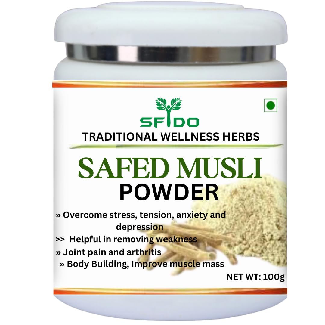 Sfido Safed Musli | Indian Jadi Booti Pure Safed Musli – White Musli – Shwet Muslie Powder | P1