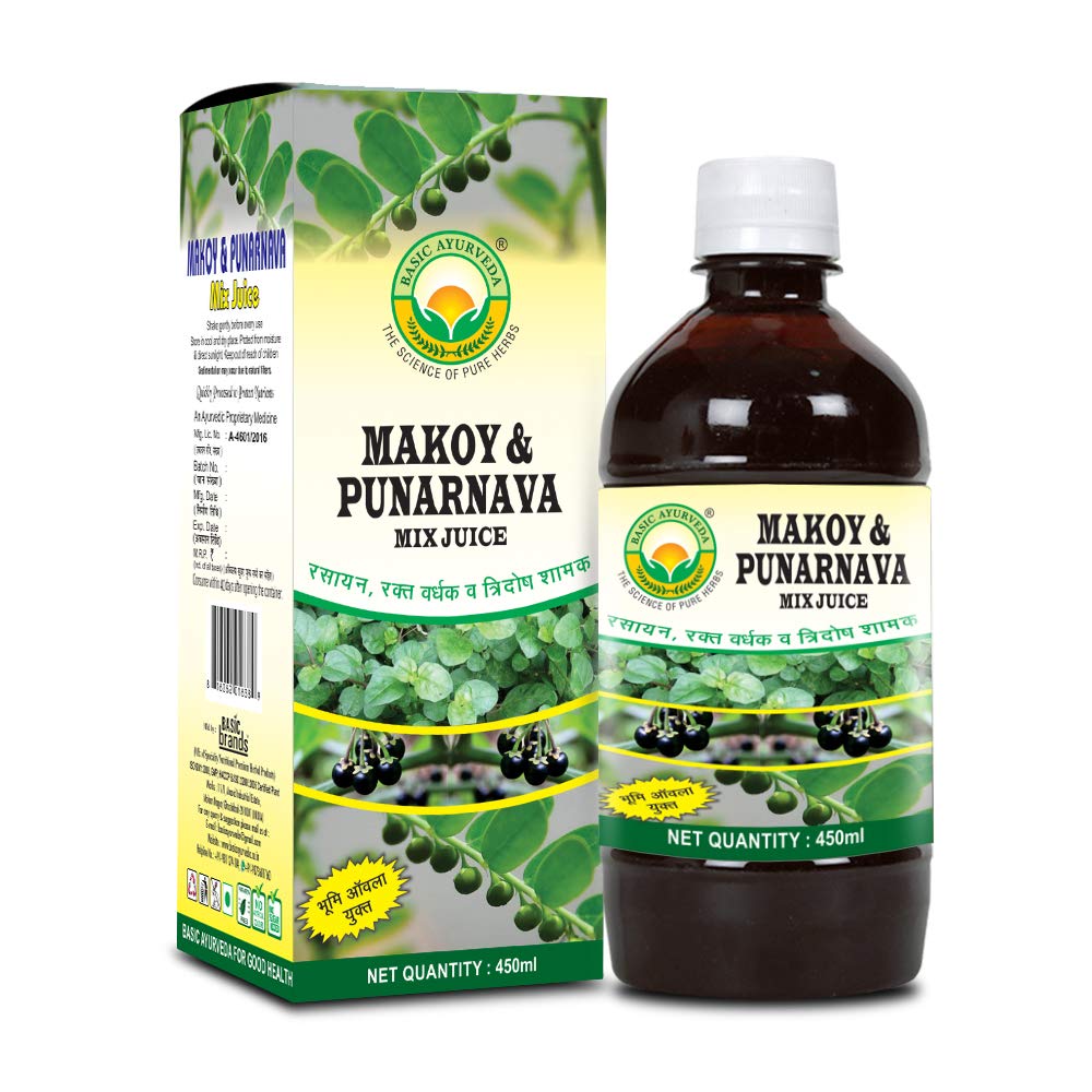 Basic Ayurveda Makoy & Punarnava Mix Juice (450 ml)