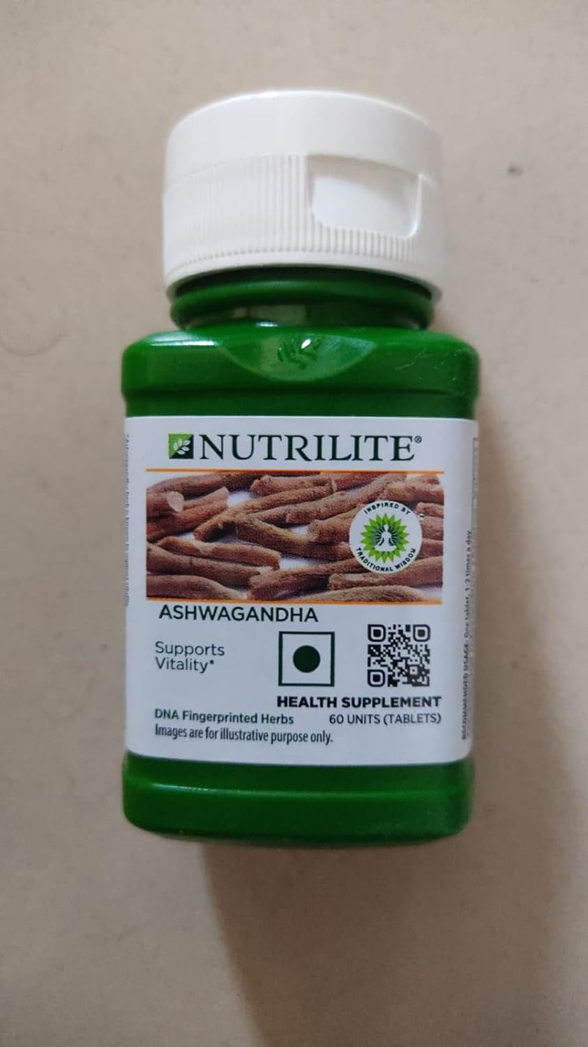 Amway NUTRILITE – Ashwagandha 60 N Tablets and stylish hair/head band [ASSORTED]{E-KAROBAAR}