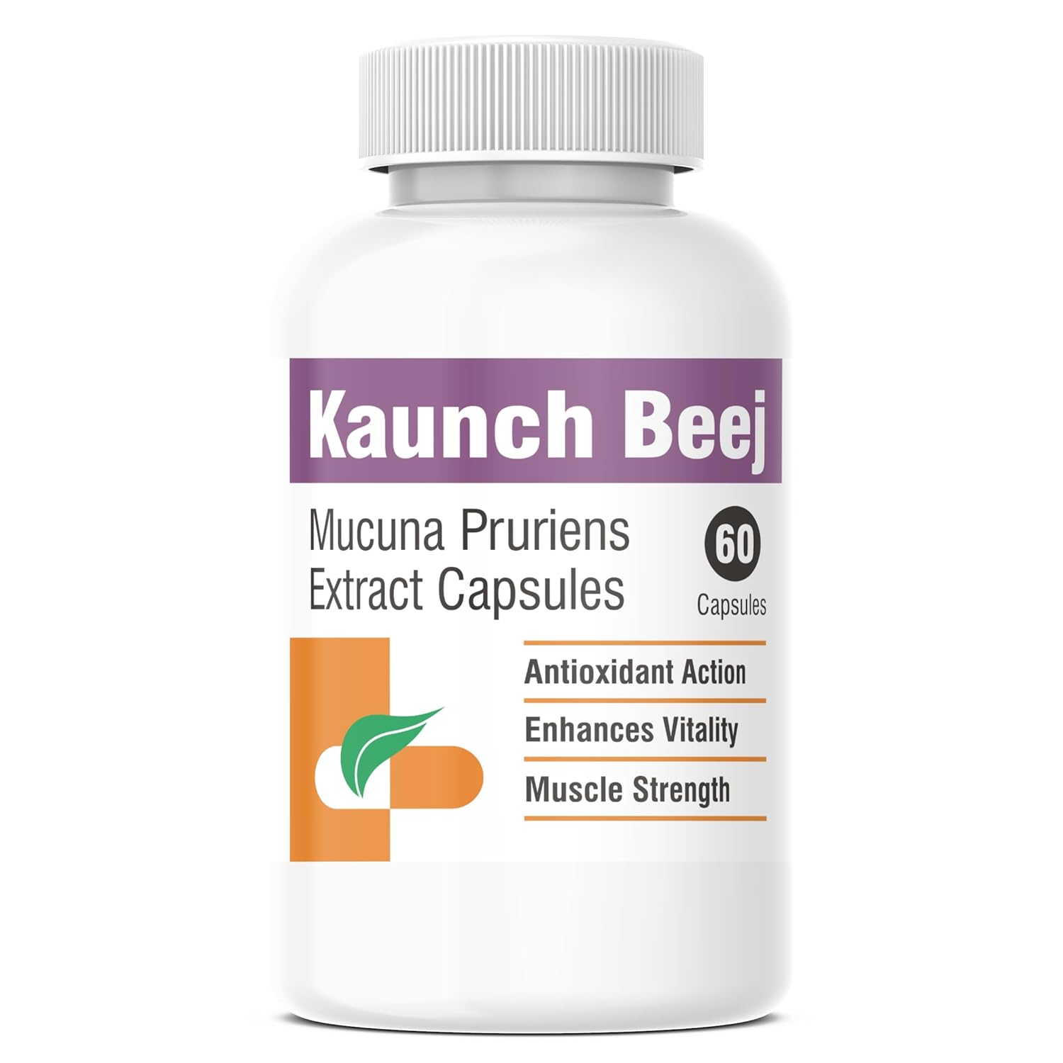 Vostok Herbals Kaunch Beej Capsules | Kapikachu | Ayurvedic Ingridients | Natural Energy & Vitality Boost | Supplement for Men & Women | 60 N – 500mg