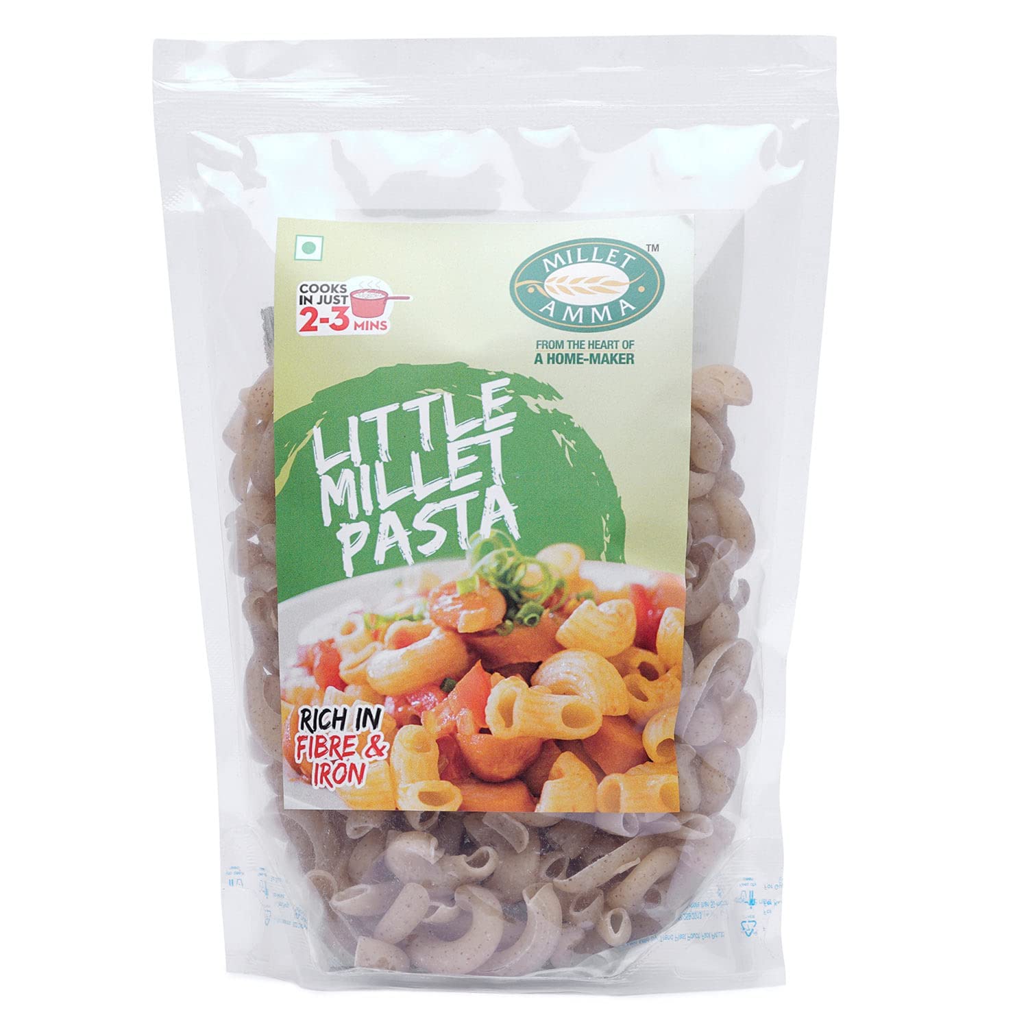Millet Amma Little Millet Pasta + Jowar Millet Pasta Combo – 360 Gms, (Pack of 2 – Each 180 Gms), Easy & Ready to Cook, Zero Maida & 100% Vegan, Best Choice for Instant Breakfast & Dinner