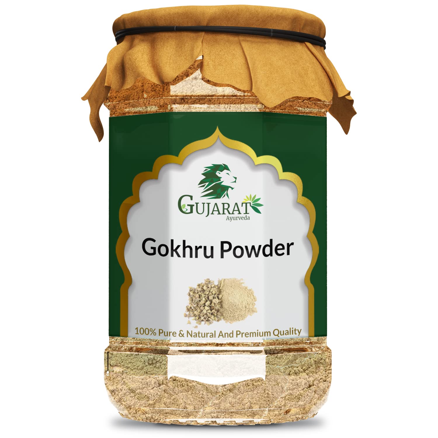 Gujarat Ayurveda Gokhru/Gokshura (Tribulus Terrestris) Powder-200 Gram (Pack Of 1)-Support Vitality and Improve Wellness