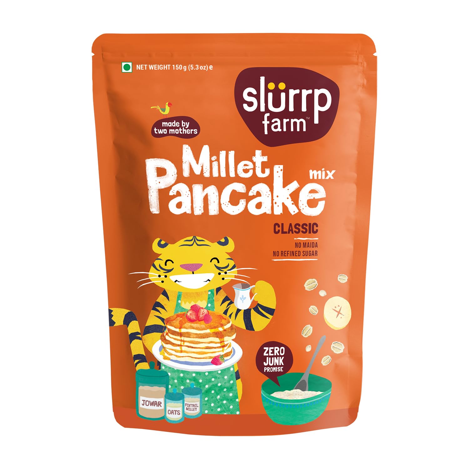 Slurrp Farm Classic Millet Pancake Mix, 150G