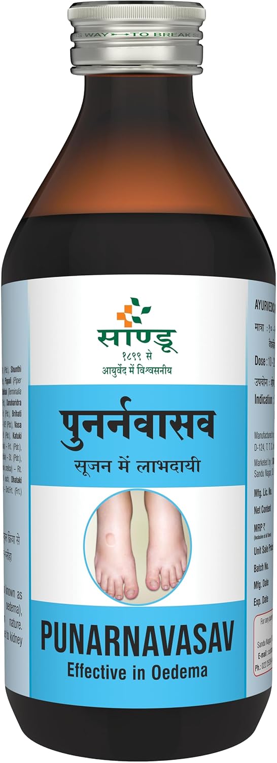 Sandu Pharmaceuticals Ltd Punarnavasav | Ayurvedic Tonic for Liver, Kidney & Urinary Disorders (200 ml)