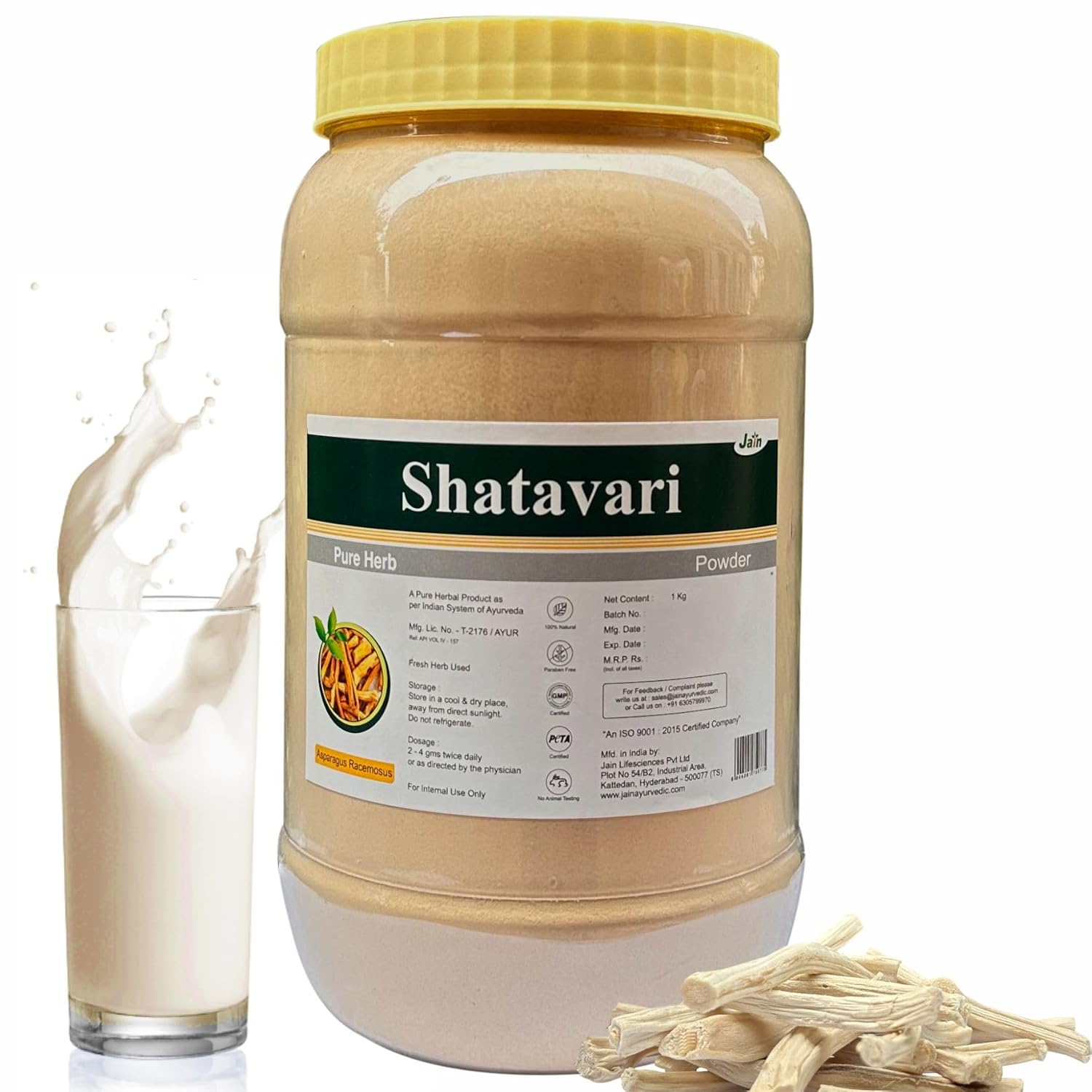 Jain Shatavari Powder 1kg – 100% Pure Ayurvedic Supplement for Women’s Wellness