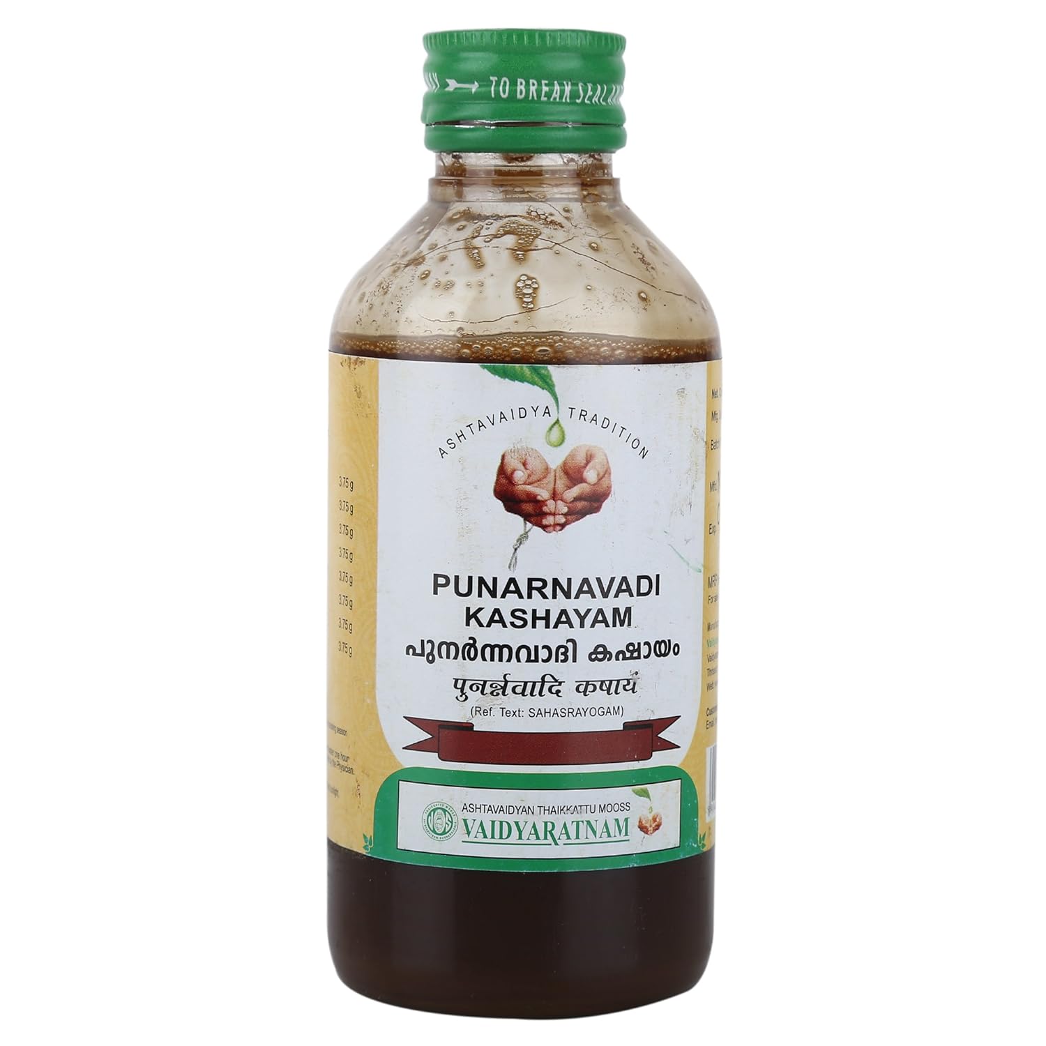 VAIDYARATNAM Punarnavadi Kashayam with Free Pachak Methi, Standard, 200 ml