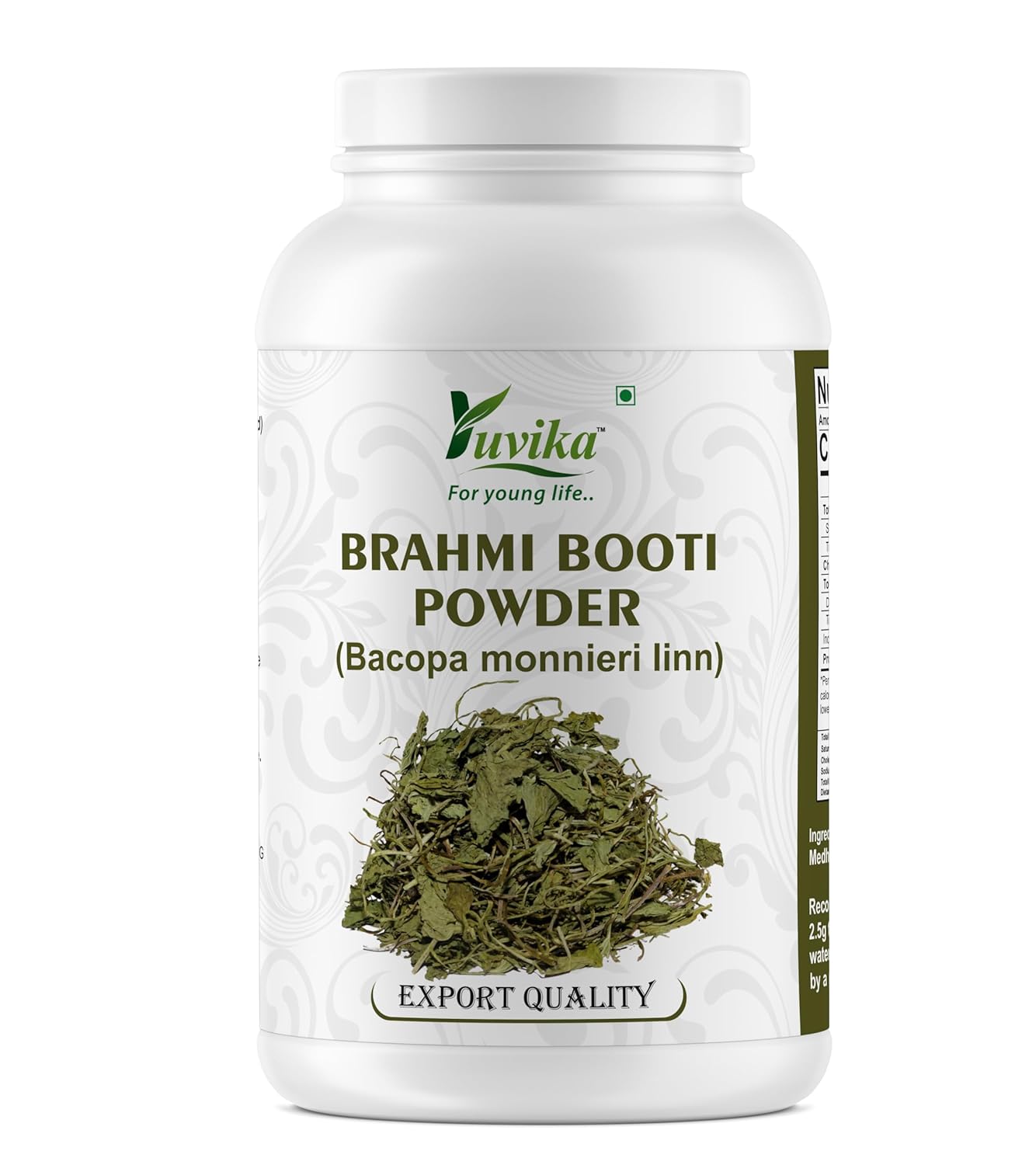Yuvika Brahmi Booti Powder – Gotu Kola – Indian Pennywort 100 Grams