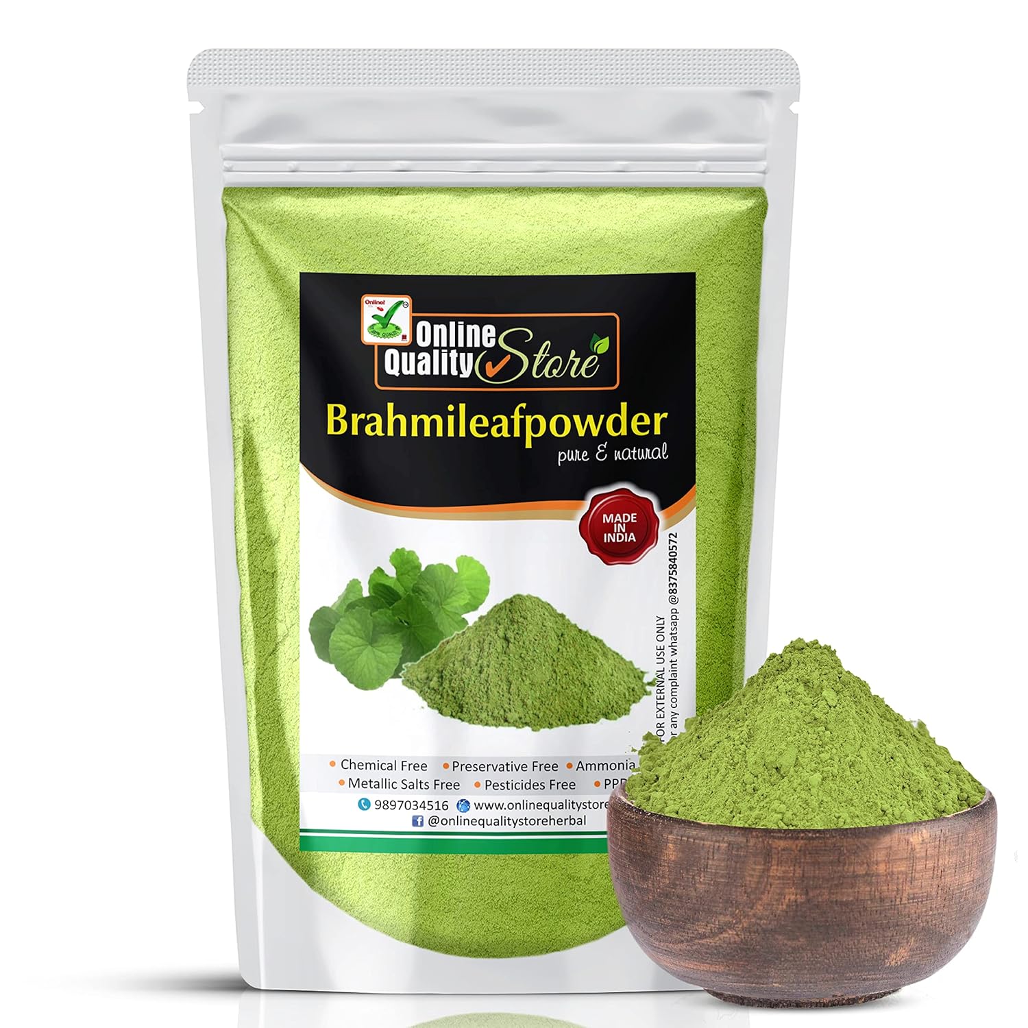 Online Quality Store Brahmi Powder For Hair, 100g