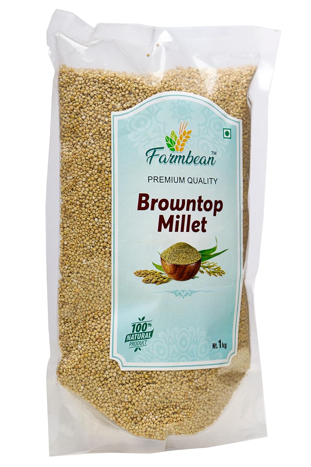 Farmbean Browntop Millet | korale Semi- Polished. Redy to Cook, 1 kg