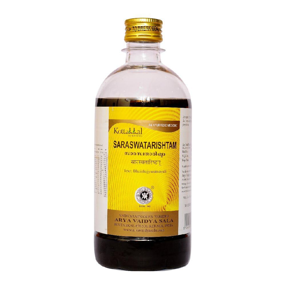 Ayusharogyam Saraswatarishtam | Ayurvedic Tonic for Brain Health, Memory Enhancement & Stress Relief | 100% Natural Formula