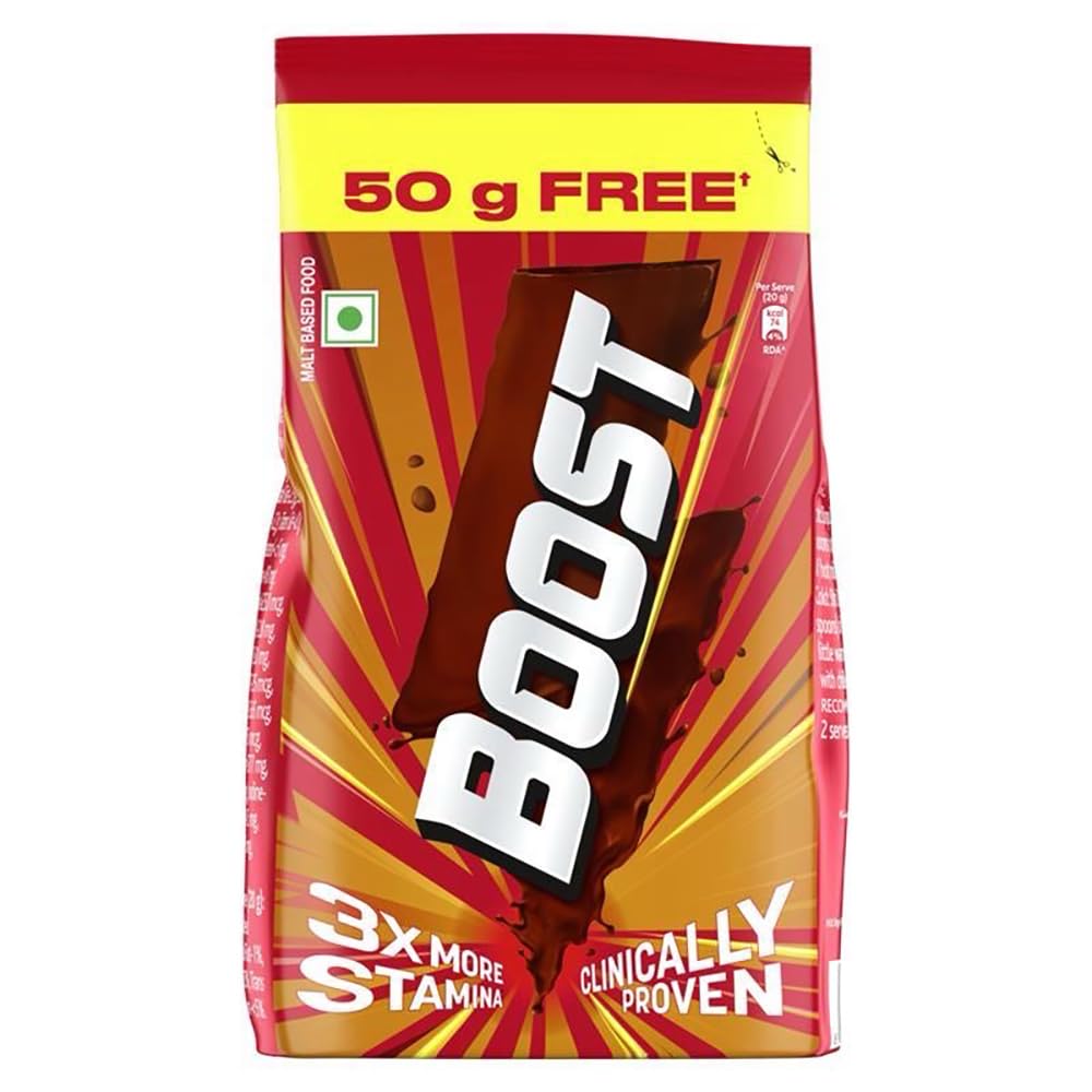 BOOST Chocolate Nutrition Drink Powder 800 G Refill Pack|| For 3X Stamina – Builds Bone & Muscle Strength