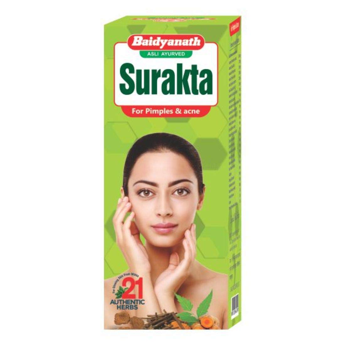 Baidyanath Surakta 200 ml – Enriched with 21 Authentic Herbs for Pimples, Acne & Purify Blood