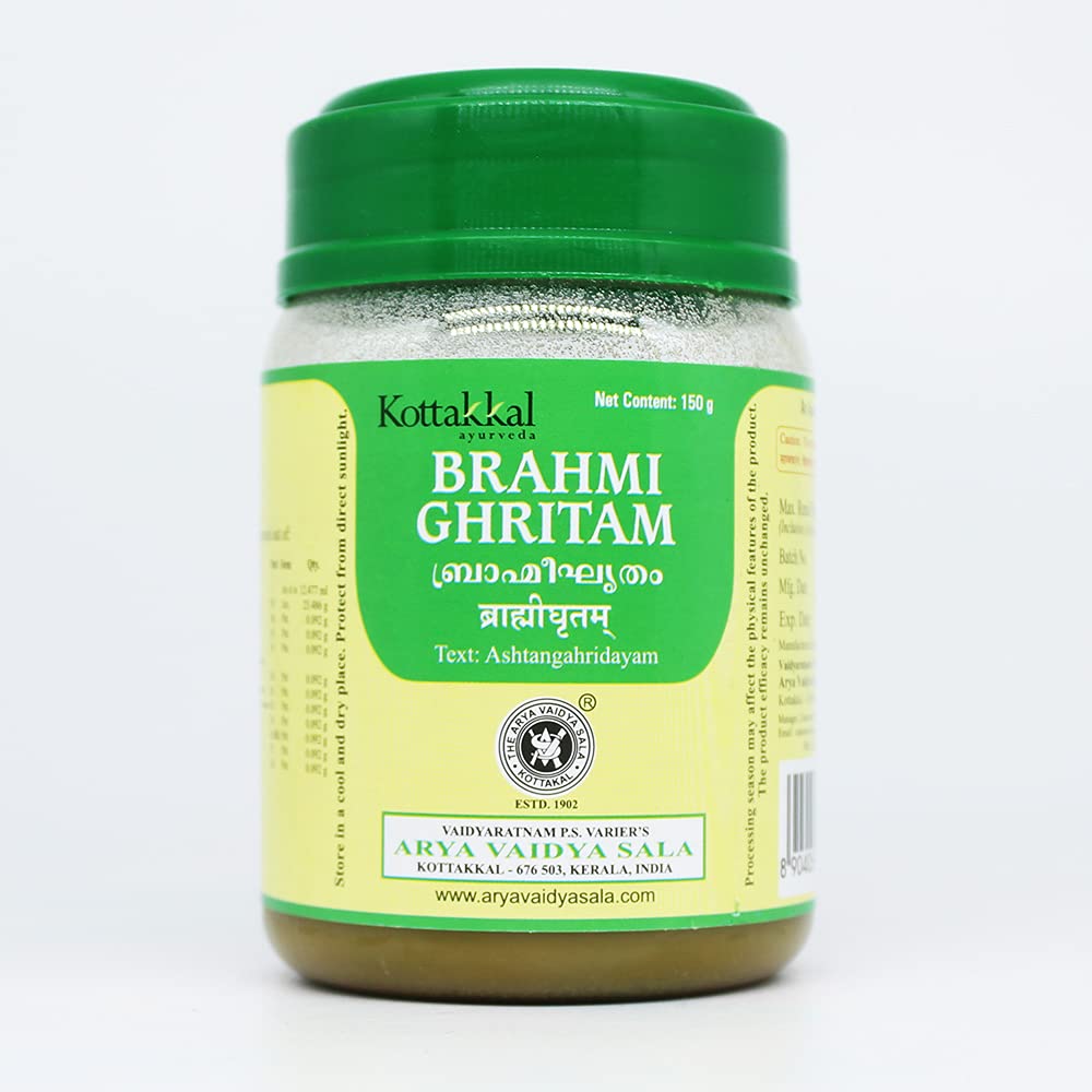 Brahmi Ghritam-150GM, (Pack Of 1), Of Arya Vaidya Sala Kottakkal and get Golden Oldie Herbs®, Sukanthi Pills-1gm