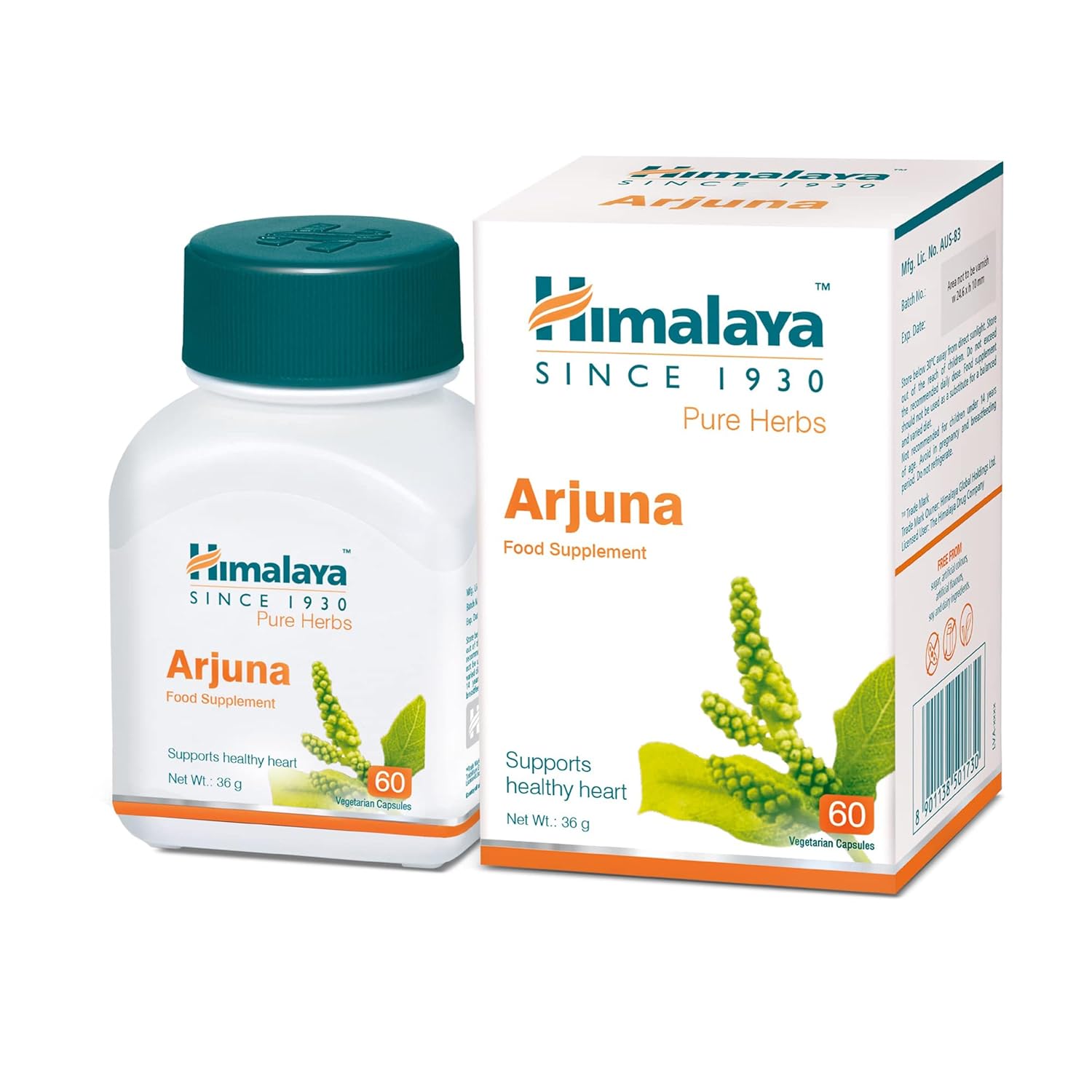 Himalaya Arjuna – 60 Tablets, White