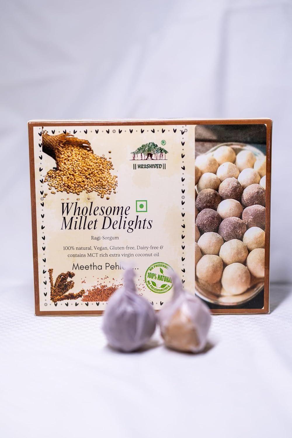 Hrushived Special Wholesome Millet Delights With Medium-Chain Triglyceride (MCT) Enhanced Millet | Superfood Snack with Natural Fiber & Healthy Fats For Brain-Boosting, Keto-Friendly, Gluten-Free, High-Energy, Low-Carb, Gut-Friendly | (300 Gms) (Pack 1)