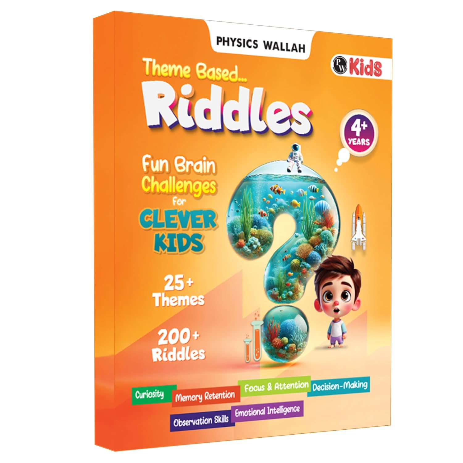 PW 200+ Riddles Book For Kids on 25+ Themes | English Riddles For 4+ Years Old | Educational Puzzles and Mystery | Brain Booster Riddle Activity Book For Growing Kids