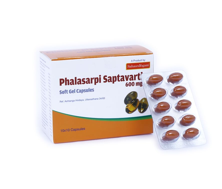 SAHASRAYOGAM PHALASARPI SAPTAVARTI 600MG 100CAPS
