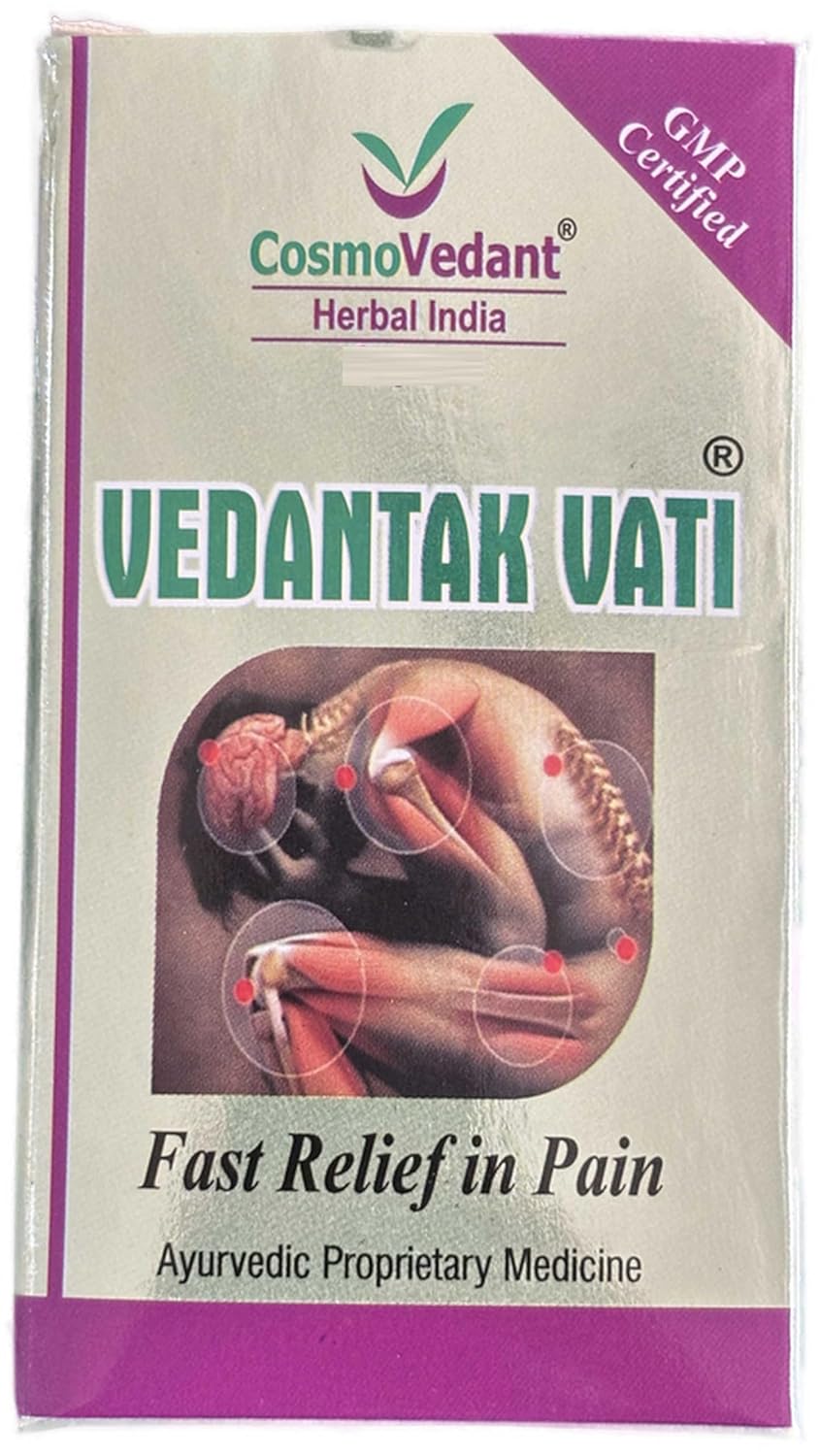 VaidyarajIndia | Cosmo Vedant Vedantak vati (30 tabs) X (Pack Of 2) | Pure Ayurvedic | For Joint And Muscle Pain Relief